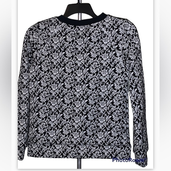 Ted Baker London Floral Crewneck Long Sleeves Zippered Detail Size 2 US 4-6 - Picture 5 of 12